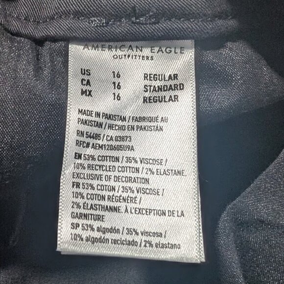 NWT AE | Stretch High-Waisted Kick Boot Trouser In Black (16/33W) - Picture 7 of 10